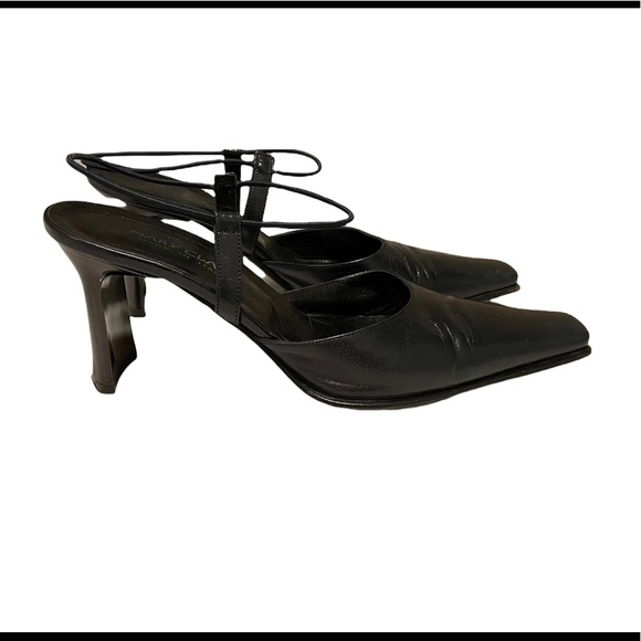 Mary Claud Size 36 1/2 Slingback Black Heels - Picture 5 of 10